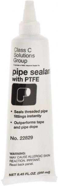 Made in USA - 250 mL Tube Thread Sealant - PTFE Based, 400°F Max Working Temp - Exact Tooling