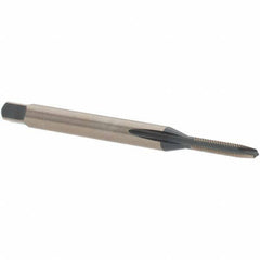 Made in USA - #1-64 UNC, 2 Flute, Bright Finish, High Speed Steel Spiral Point Tap - Plug Chamfer, Right Hand Thread, 1-11/16" OAL - Exact Tooling