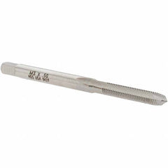 Made in USA - M3x0.50 Metric Coarse, 2 Flute, High Speed Steel Spiral Point Tap - Plug Chamfer, Right Hand Thread, 1-15/16" OAL - Exact Tooling