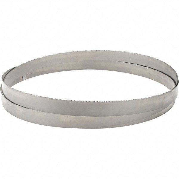 M.K. MORSE - 8 to 12 TPI, 10' 10-1/2 Long x 1" Wide x 0.035" Thick, Welded Band Saw Blade - Bi-Metal, Toothed Edge, Modified Raker Tooth Set, Flexible Back, Contour Cutting - Exact Tooling