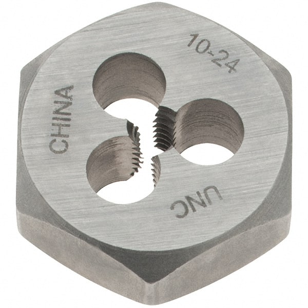 Import - Hex Rethreading Dies   Thread Size: #10-24    Hex Size (Inch): 19/32 - Exact Tooling