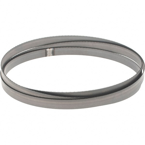 M.K. MORSE - 18 TPI, 5' 4-1/2 Long x 1/2" Wide x 0.025" Thick, Welded Band Saw Blade - Bi-Metal, Toothed Edge, Raker Tooth Set, Flexible Back, Contour Cutting - Exact Tooling