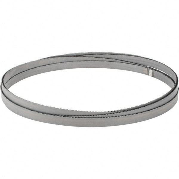 M.K. MORSE - 14 TPI, 12' 6 Long x 1/2" Wide x 0.025" Thick, Welded Band Saw Blade - Bi-Metal, Toothed Edge, Raker Tooth Set, Hard Back, Contour Cutting - Exact Tooling