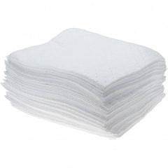Brady SPC Sorbents - 15.5 Gal Capacity per Package, Oil Only Pad - 18" Long x 15" Wide, White - Exact Tooling