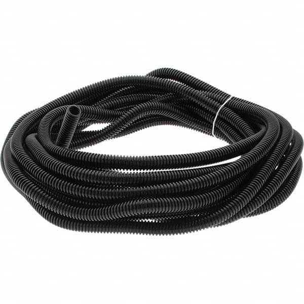 Value Collection - 25' Long, Flexible Wire Loom Conduit - Plastic, 3/8" ID - Exact Tooling