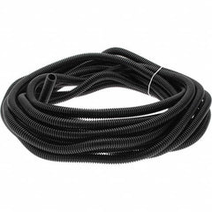 Value Collection - 25' Long, Flexible Wire Loom Conduit - Plastic, 3/8" ID - Exact Tooling