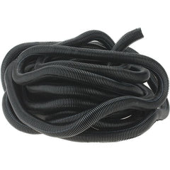 Value Collection - 0.95" ID, Black/Gray Nylon Corrugated Cable Sleeve - 50' Coil Length, -40 to 300°F - Exact Tooling