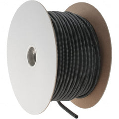 Value Collection - 0.27" ID, Black Polyethylene Corrugated Cable Sleeve - 250' Coil Length, -40 to 200°F - Exact Tooling