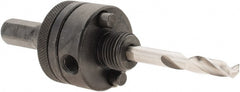 Value Collection - 1-1/4 to 6" Tool Diam Compatibility, Straight Shank, Carbon Steel Integral Pilot Drill, Hole Cutting Tool Arbor - 1/2" Min Chuck, Hex Shank Cross Section, Quick-Change Attachment, For Hole Saws - Exact Tooling