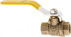 Value Collection - 3/8" Pipe, Brass Full Port Ball Valve - 2 Piece, NPT Ends, Lever Handle, 600 WOG, 150 WSP - Exact Tooling