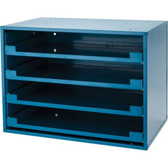 Value Collection - 4 Drawer, Small Parts Slide Rack Cabinet - 12-1/2" Deep x 20-1/2" Wide x 14-5/8" High - Exact Tooling