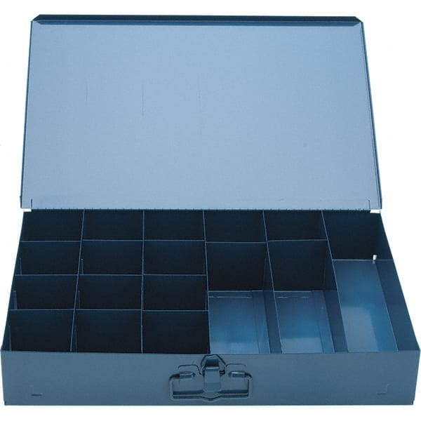 Value Collection - Small Parts Storage Box - Steel Frame, 17 Compartments - Exact Tooling