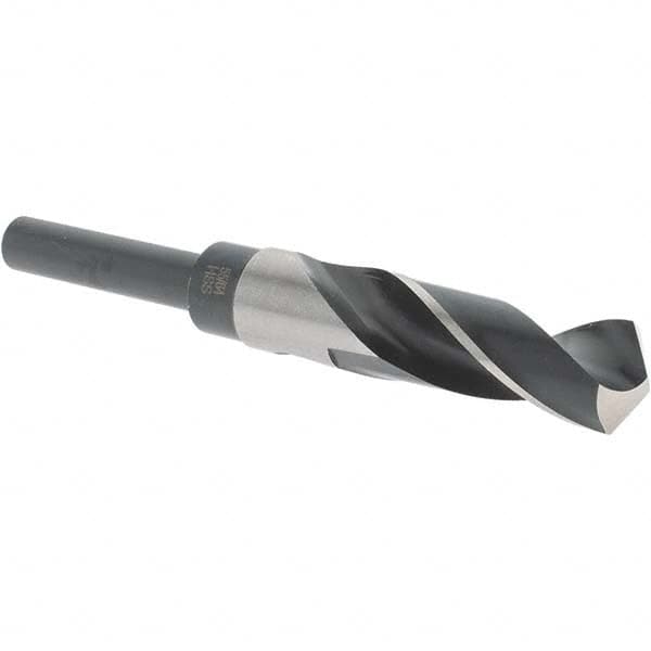 Import - 55/64" Drill, 118° Point, High Speed Steel Silver Deming & Reduced Shank Drill Bit - Exact Tooling