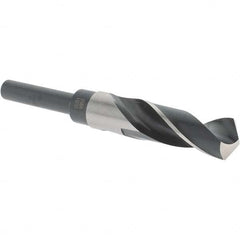 Import - 55/64" Drill, 118° Point, High Speed Steel Silver Deming & Reduced Shank Drill Bit - Exact Tooling