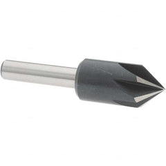 Value Collection - 1/2" Head Diam, 1/4" Shank Diam, 6 Flute 82° High Speed Steel Countersink - Exact Tooling