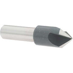 Value Collection - 1/2" Head Diam, 3/8" Shank Diam, 3 Flute 82° High Speed Steel Countersink - Exact Tooling