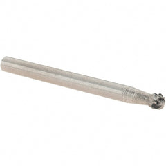 Value Collection - 1/8" Cut Diam, 1/8" Shank Diam, Ball Head Burr - Carbide, 3/32" LOC, 1-1/2" OAL - Exact Tooling