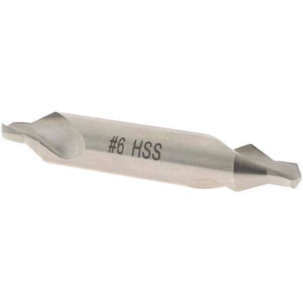 Value Collection - #6 Plain Cut 60° Incl Angle High Speed Steel Combo Drill & Countersink - Exact Tooling