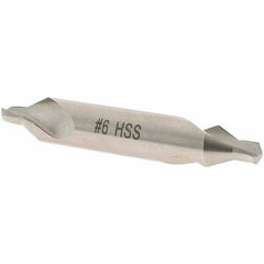 Value Collection - #6 Plain Cut 60° Incl Angle High Speed Steel Combo Drill & Countersink - Exact Tooling