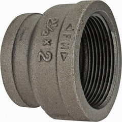 Value Collection - Class 150, 2-1/2 x 2" Black Pipe Reducing Bushing - Threaded, Malleable Iron - Exact Tooling