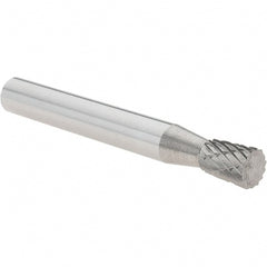 Value Collection - 1/4" Cut Diam, 1/4" Shank Diam, Inverted Cone Head Burr - Carbide, 5/16" LOC, 2" OAL - Exact Tooling