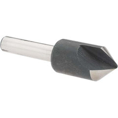 Value Collection - 1/2" Head Diam, 1/4" Shank Diam, 1 Flute 82° High Speed Steel Countersink - Exact Tooling
