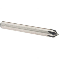 Value Collection - 1/4" Head Diam, 1/4" Shank Diam, 6 Flute 82° High Speed Steel Countersink - Exact Tooling