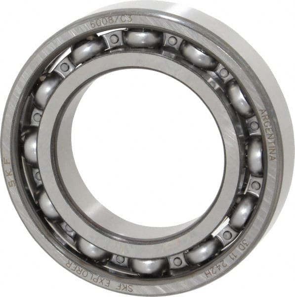 SKF - 40mm Bore Diam, 68mm OD, Open Deep Groove Radial Ball Bearing - 15mm Wide, 1 Row, Round Bore, 11,600 Nm Static Capacity, 17,800 Nm Dynamic Capacity - Exact Tooling