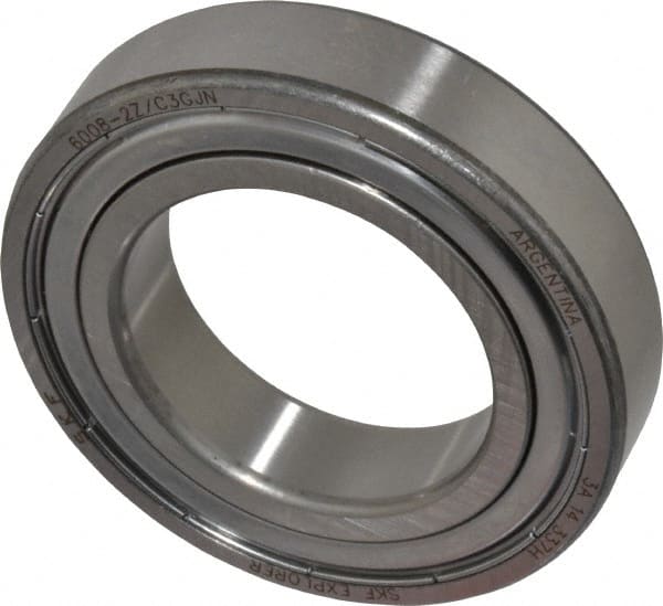 SKF - 40mm Bore Diam, 68mm OD, Double Shield Deep Groove Radial Ball Bearing - 15mm Wide, 1 Row, Round Bore, 11,600 Nm Static Capacity, 17,800 Nm Dynamic Capacity - Exact Tooling