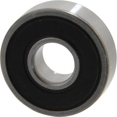 SKF - 8mm Bore Diam, 22mm OD, Double Seal Deep Groove Radial Ball Bearing - 7mm Wide, 1 Row, Round Bore, 1,370 Nm Static Capacity, 3,450 Nm Dynamic Capacity - Exact Tooling