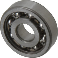 SKF - 10mm Bore Diam, 30mm OD, Open Deep Groove Radial Ball Bearing - 9mm Wide, 1 Row, Round Bore, 2,360 Nm Static Capacity, 5,400 Nm Dynamic Capacity - Exact Tooling