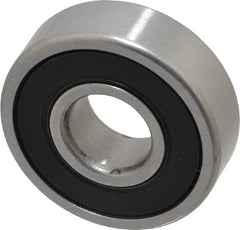 SKF - 12mm Bore Diam, 32mm OD, Double Seal Deep Groove Radial Ball Bearing - 10mm Wide, 1 Row, Round Bore, 3,100 Nm Static Capacity, 7,280 Nm Dynamic Capacity - Exact Tooling