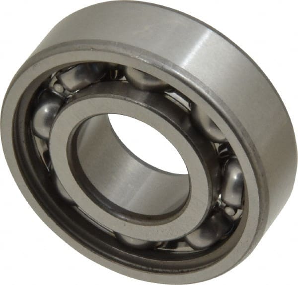 SKF - 17mm Bore Diam, 40mm OD, Open Deep Groove Radial Ball Bearing - 12mm Wide, 1 Row, Round Bore, 4,750 Nm Static Capacity, 9,950 Nm Dynamic Capacity - Exact Tooling