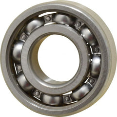 SKF - 20mm Bore Diam, 47mm OD, Open Deep Groove Radial Ball Bearing - 14mm Wide, 1 Row, Round Bore, 6,550 Nm Static Capacity, 13,500 Nm Dynamic Capacity - Exact Tooling