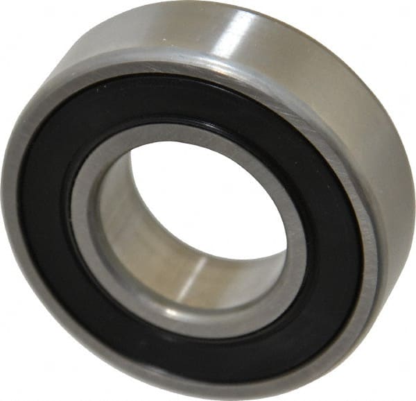 SKF - 25mm Bore Diam, 52mm OD, Double Seal Deep Groove Radial Ball Bearing - 15mm Wide, 1 Row, Round Bore, 7,800 Nm Static Capacity, 14,800 Nm Dynamic Capacity - Exact Tooling