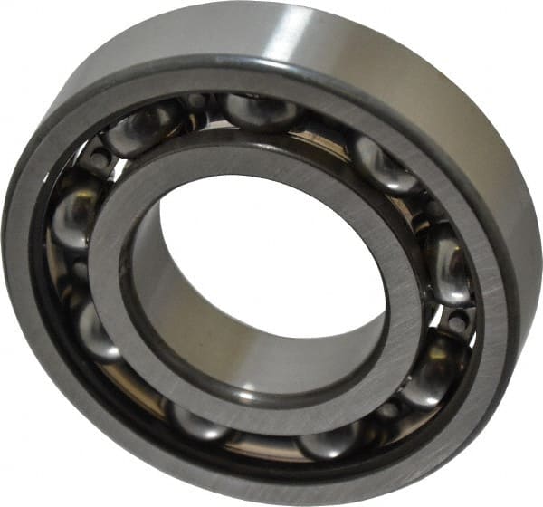 SKF - 35mm Bore Diam, 72mm OD, Open Deep Groove Radial Ball Bearing - 17mm Wide, 1 Row, Round Bore, 15,300 Nm Static Capacity, 27,000 Nm Dynamic Capacity - Exact Tooling