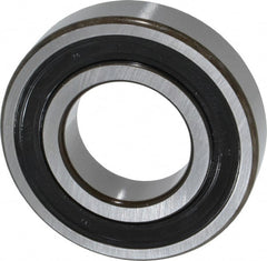 SKF - 35mm Bore Diam, 72mm OD, Double Seal Deep Groove Radial Ball Bearing - 17mm Wide, 1 Row, Round Bore, 15,300 Nm Static Capacity, 27,000 Nm Dynamic Capacity - Exact Tooling
