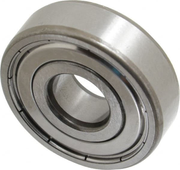 SKF - 15mm Bore Diam, 42mm OD, Double Shield Deep Groove Radial Ball Bearing - 13mm Wide, 1 Row, Round Bore, 5,400 Nm Static Capacity, 11,900 Nm Dynamic Capacity - Exact Tooling