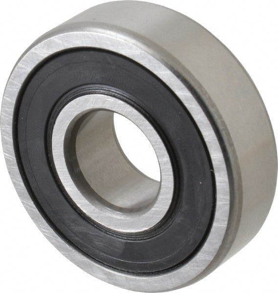 SKF - 17mm Bore Diam, 47mm OD, Double Seal Deep Groove Radial Ball Bearing - 14mm Wide, 1 Row, Round Bore, 6,550 Nm Static Capacity, 14,300 Nm Dynamic Capacity - Exact Tooling