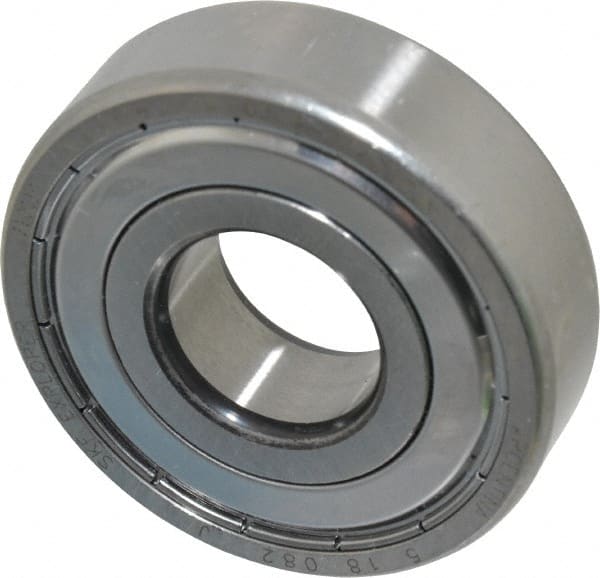 SKF - 20mm Bore Diam, 52mm OD, Double Shield Deep Groove Radial Ball Bearing - 15mm Wide, 1 Row, Round Bore, 7,800 Nm Static Capacity, 16,800 Nm Dynamic Capacity - Exact Tooling
