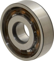 SKF - 10mm Bore Diam, 30mm OD, Open Angular Contact Radial Ball Bearing - 9mm Wide, 1 Row, Round Bore, 3,350 Lb Static Capacity, 7,020 Lb Dynamic Capacity - Exact Tooling