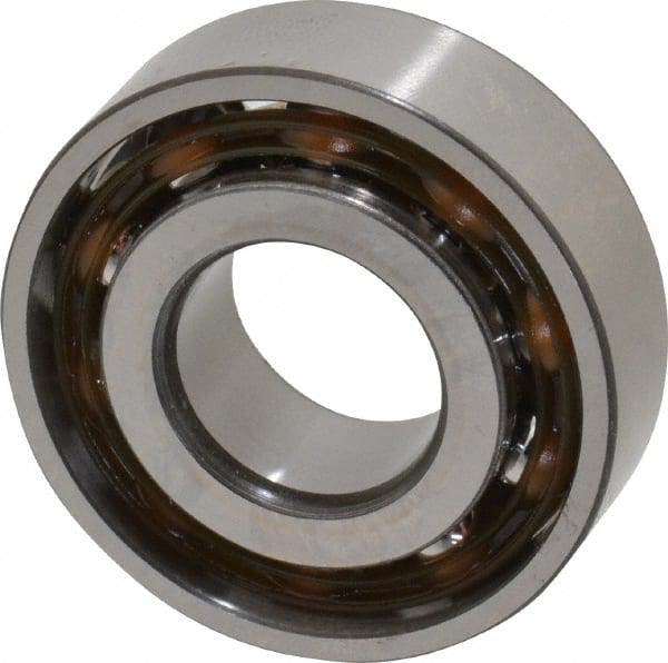 SKF - 15mm Bore Diam, 35mm OD, Open Angular Contact Radial Ball Bearing - 11mm Wide, 1 Row, Round Bore, 4,800 Lb Static Capacity, 8,840 Lb Dynamic Capacity - Exact Tooling