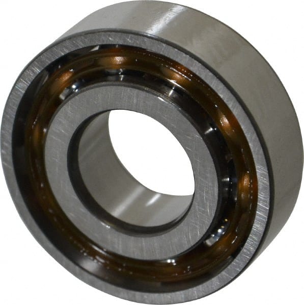SKF - 15mm Bore Diam, 35mm OD, Open Angular Contact Radial Ball Bearing - 11mm Wide, 1 Row, Round Bore, 4,800 Lb Static Capacity, 8,840 Lb Dynamic Capacity - Exact Tooling