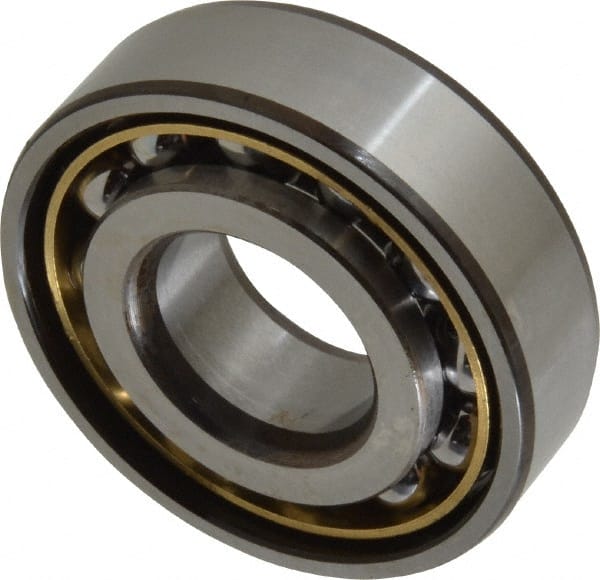 SKF - 20mm Bore Diam, 47mm OD, Open Angular Contact Radial Ball Bearing - 14mm Wide, 1 Row, Round Bore, 8,300 Lb Static Capacity, 14,000 Lb Dynamic Capacity - Exact Tooling