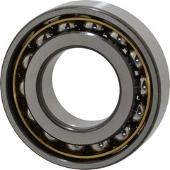 SKF - 25mm Bore Diam, 52mm OD, Open Angular Contact Radial Ball Bearing - 15mm Wide, 1 Row, Round Bore, 10,200 Lb Static Capacity, 15,600 Lb Dynamic Capacity - Exact Tooling