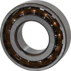 SKF - 25mm Bore Diam, 52mm OD, Open Angular Contact Radial Ball Bearing - 15mm Wide, 1 Row, Round Bore, 10,200 Lb Static Capacity, 14,800 Lb Dynamic Capacity - Exact Tooling