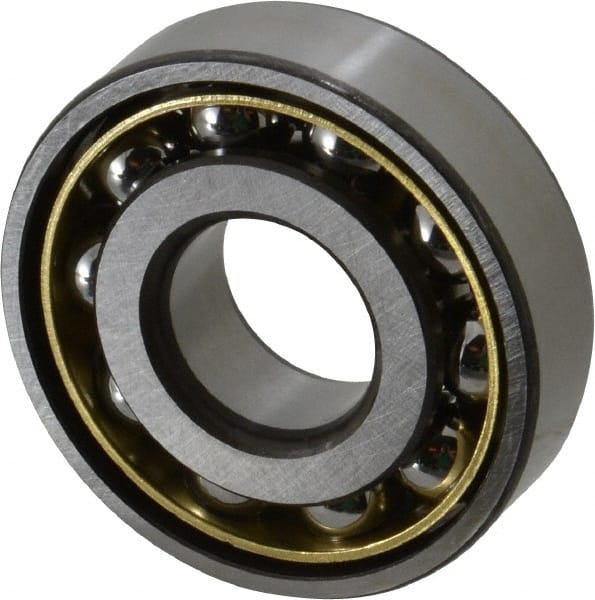 SKF - 20mm Bore Diam, 52mm OD, Open Angular Contact Radial Ball Bearing - 15mm Wide, 1 Row, Round Bore, 9,500 Lb Static Capacity, 19,000 Lb Dynamic Capacity - Exact Tooling
