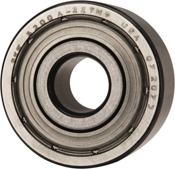 SKF - 10mm Bore Diam, 30mm OD, Double Shield Angular Contact Radial Ball Bearing - 14mm Wide, 2 Rows, Round Bore, 4,300 Lb Static Capacity, 7,610 Lb Dynamic Capacity - Exact Tooling