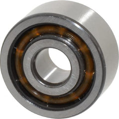 SKF - 10mm Bore Diam, 30mm OD, Open Angular Contact Radial Ball Bearing - 14mm Wide, 2 Rows, Round Bore, 4,300 Lb Static Capacity, 7,610 Lb Dynamic Capacity - Exact Tooling