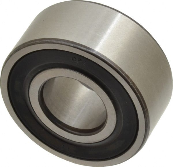 SKF - 17mm Bore Diam, 40mm OD, Double Seal Angular Contact Radial Ball Bearing - 17.5mm Wide, 2 Rows, Round Bore, 8,800 Lb Static Capacity, 14,300 Lb Dynamic Capacity - Exact Tooling